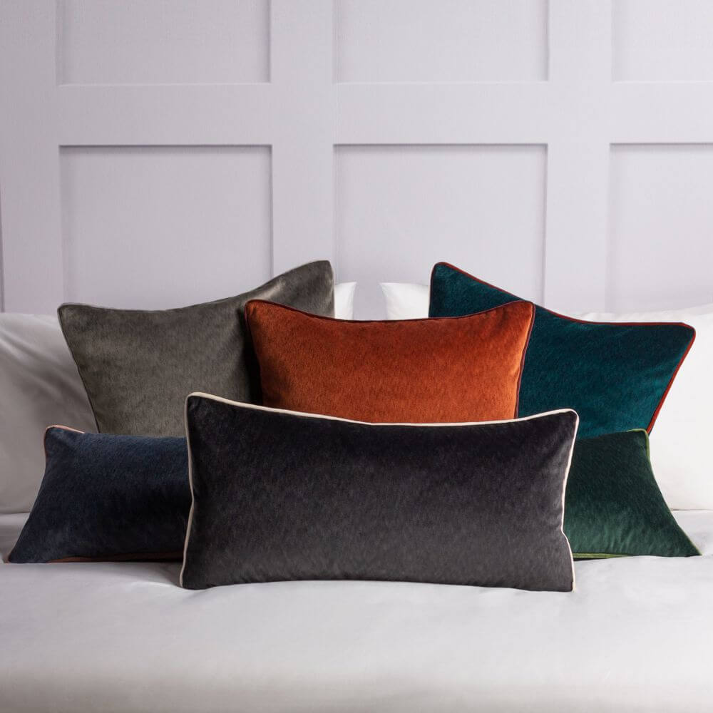 Velvet Contrast Rectangle Cushion